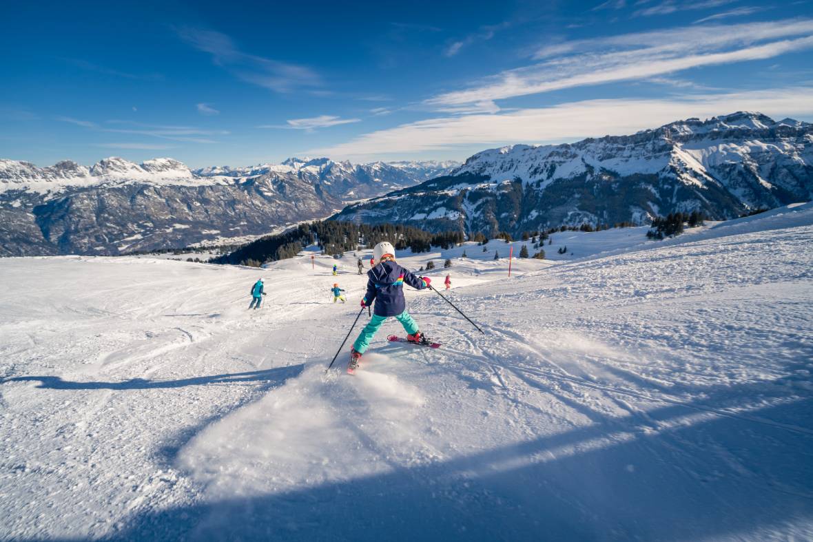 Flumserberg Family Skiing © Bergbahnen Flumserberg Thomas Kessler