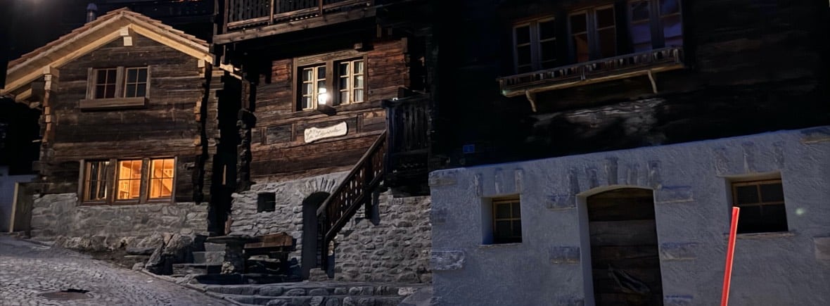 Grimentz Historic Village at night © Ultimate-Ski.com