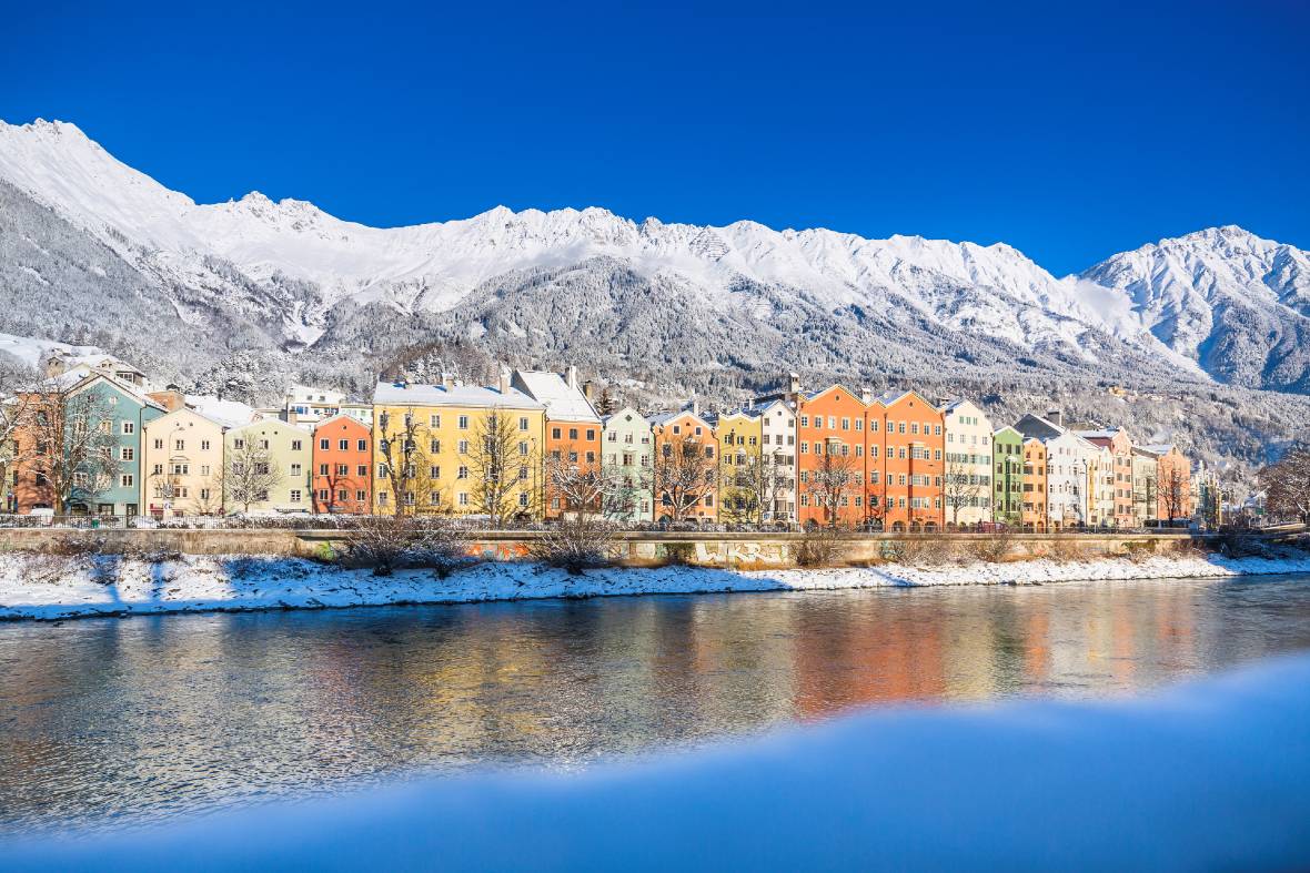The coloured houses of Innsbruck