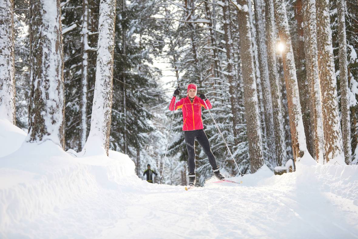 Cross-country ski tour on the Mieminger Plateau near Innsbruck