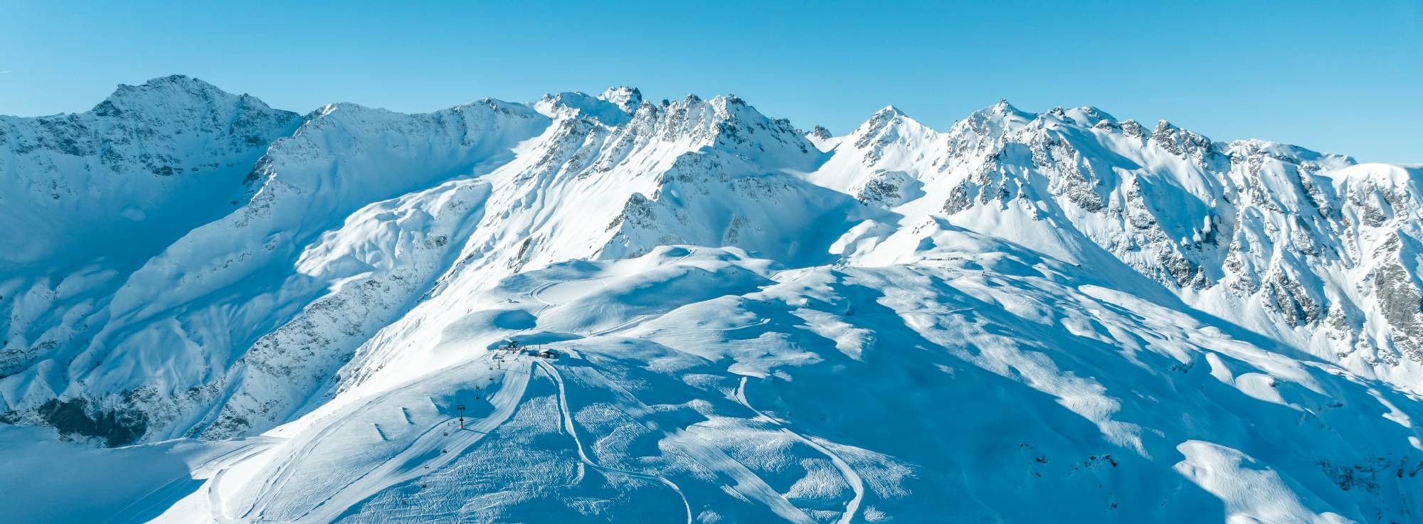 Pizol Ski Resort in winter 50k of pistes