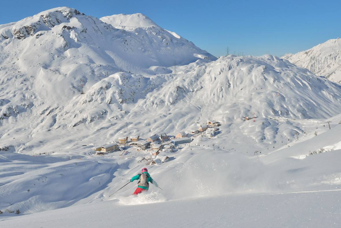 St Anton Skiing Off-Piste to St.Christoph