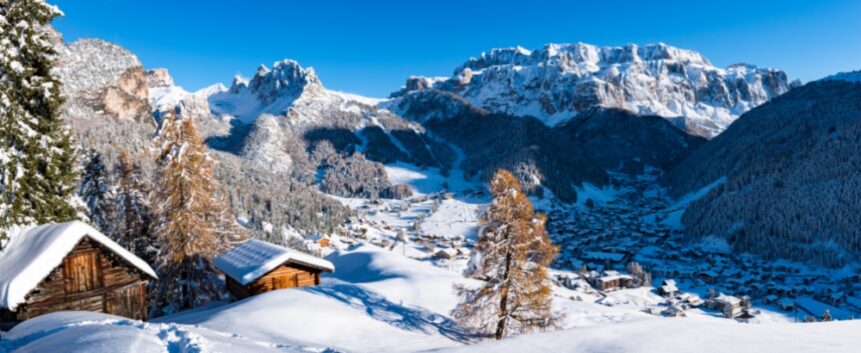 Selva ski resort in Val Gardena near La Sella Ronda